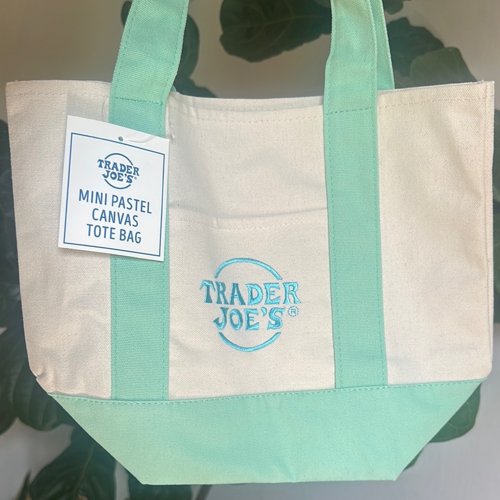 Mint Green Canvas Tote Bag